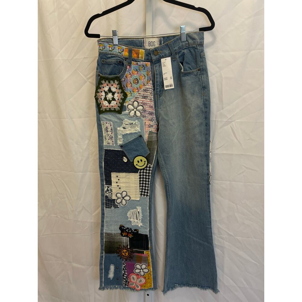 NWT BDG Embroidery Patch Jeans - Womens Size 27 - Blue